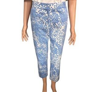 Boden Cotton Powder Blue Dandelion Print Pants – Size 6R
